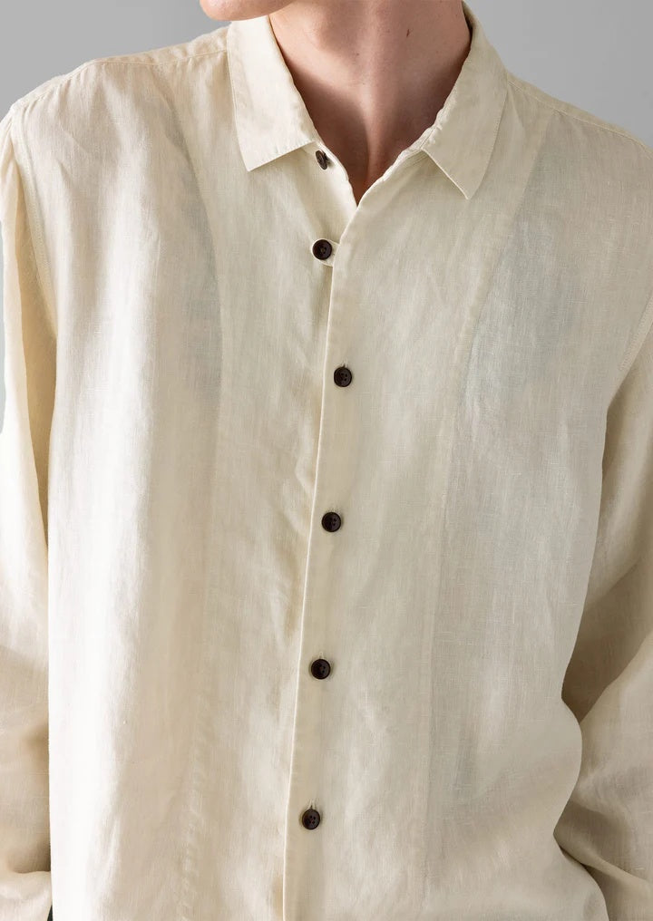 Loop Button Linen Shirt Parchment