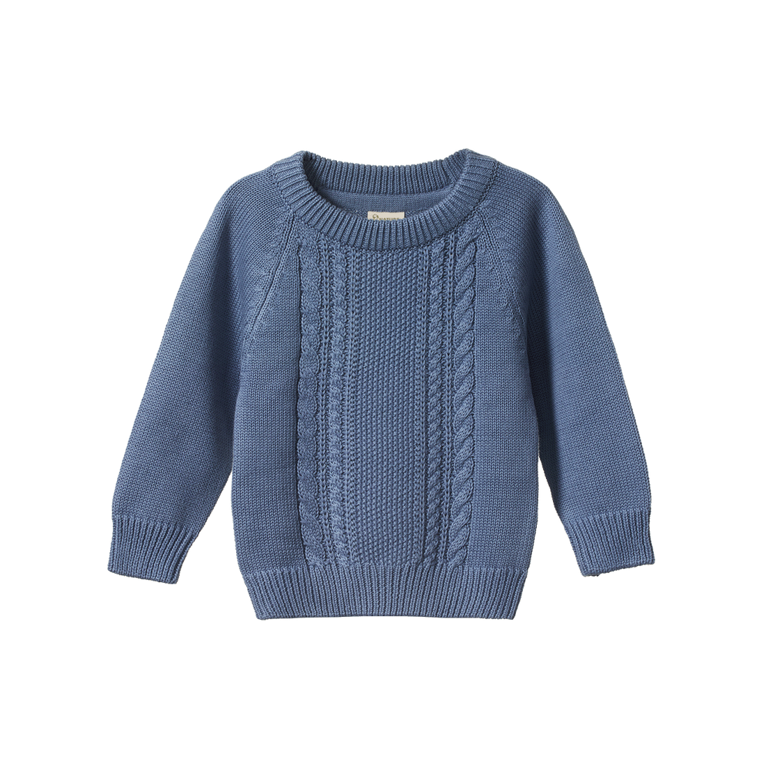 Billy Baby Jumper - Dusky Blue Cable Knit