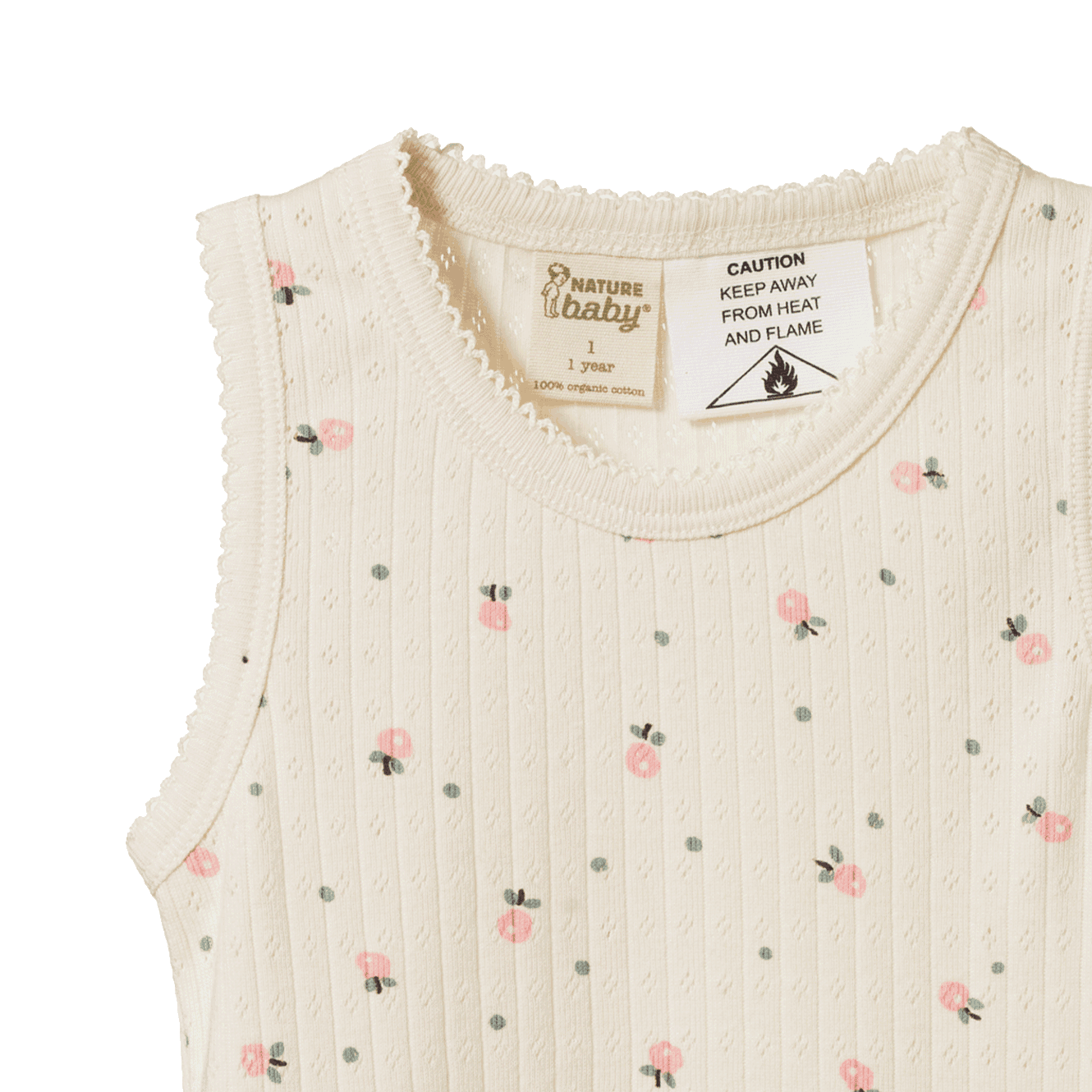 Pointelle Singlet Pyjama Set - Posey Blossom