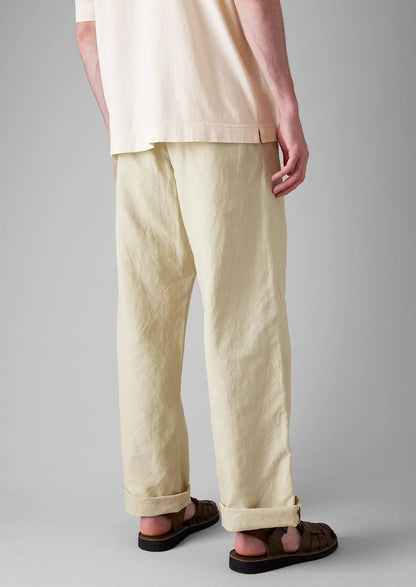 Rory Cotton Linen Drawstring Pants Wood Ash