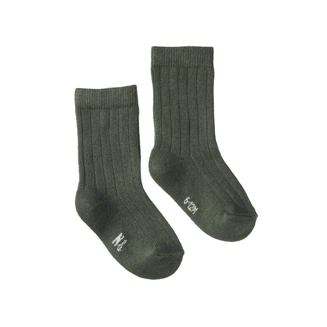 Organic Cotton Rib Socks - Thyme