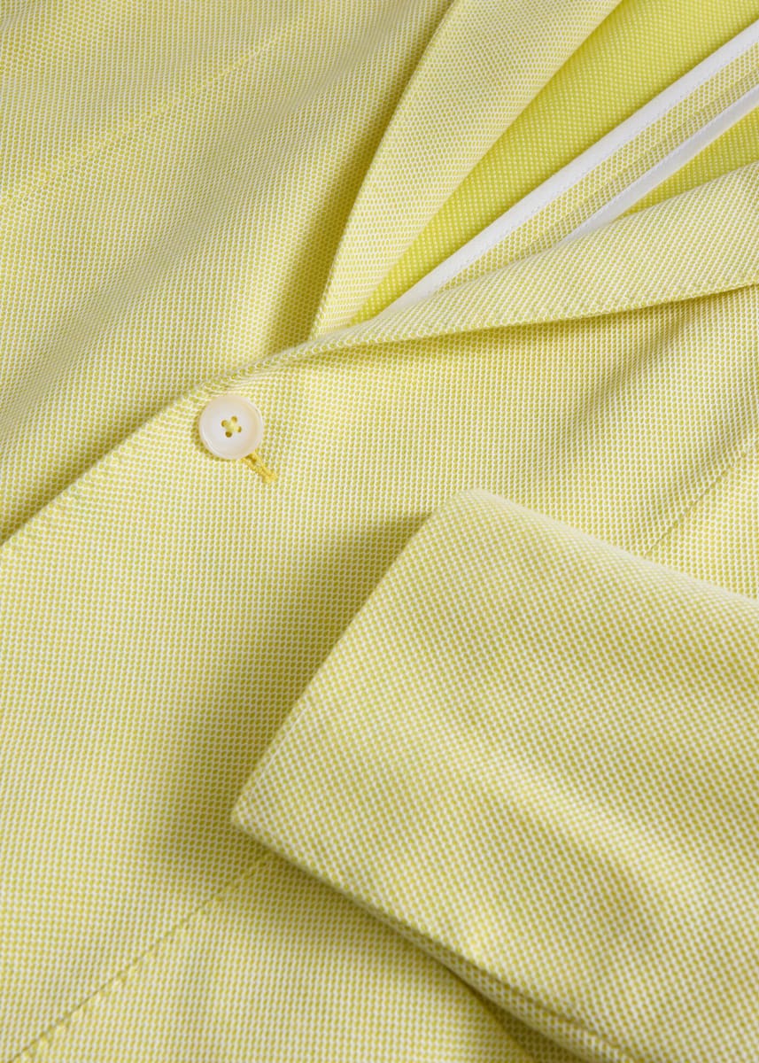 Cotton Pique Jacket - Lemon