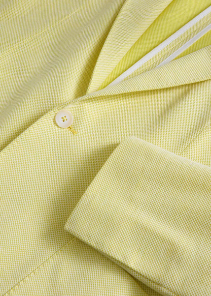 Cotton Pique Jacket - Lemon