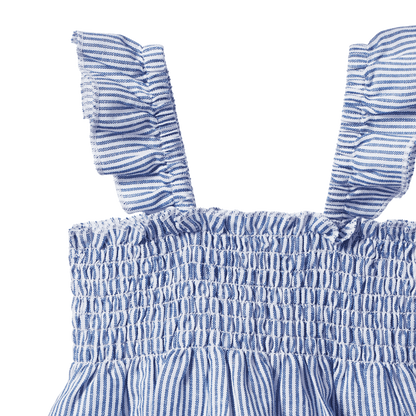 Gala Dress - Blue Stripe