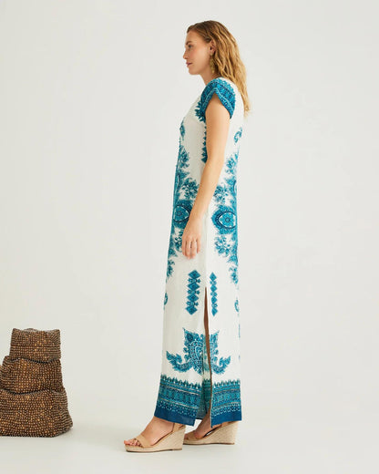 Medallion Dress Blue