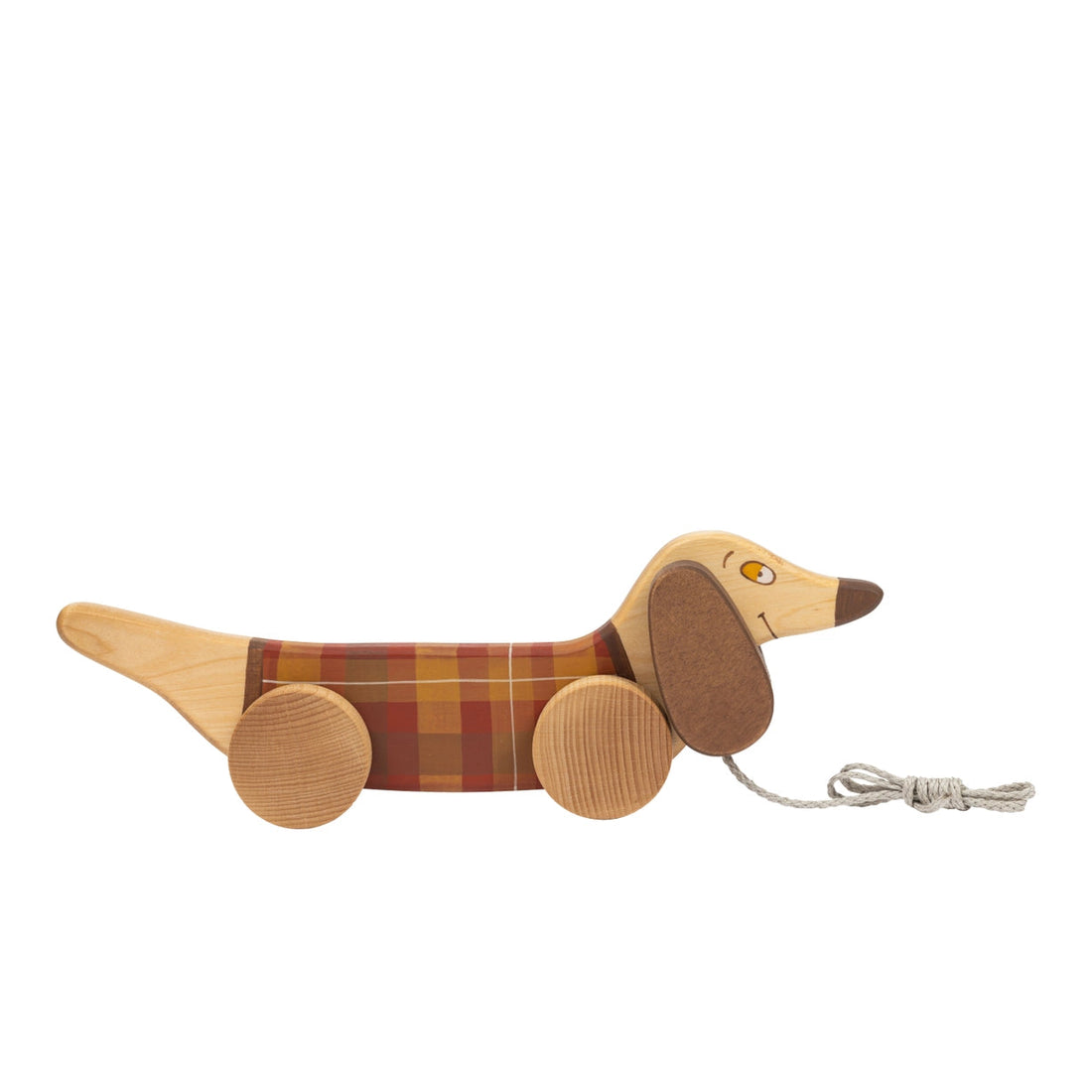 Pull Toy Sausage Dog - Red