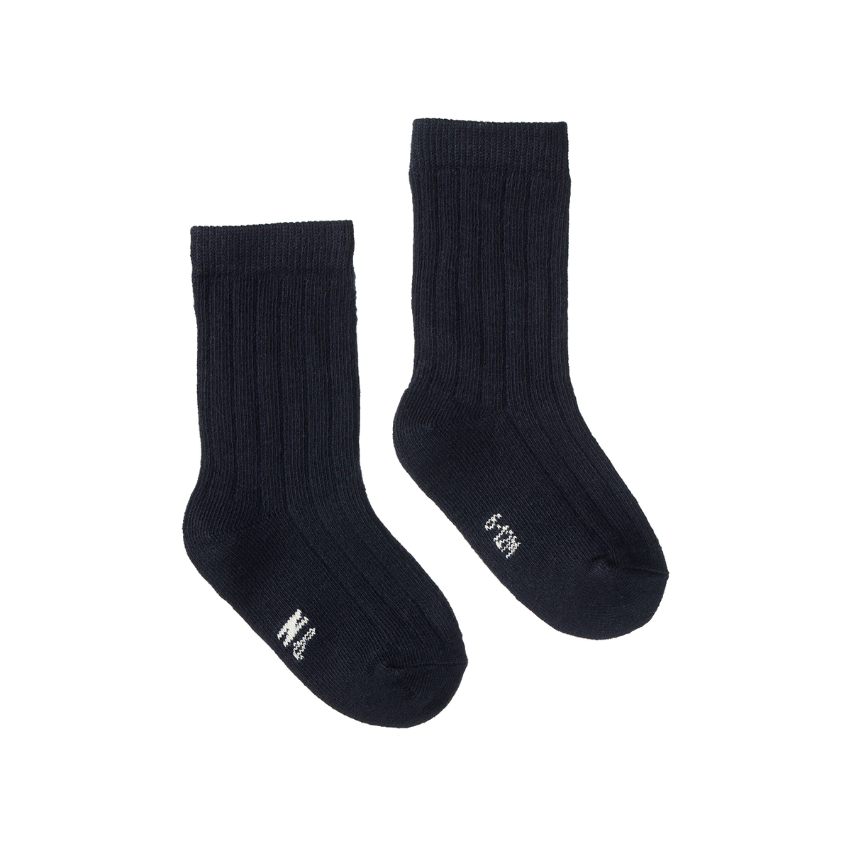 Organic Cotton Rib Socks - Navy