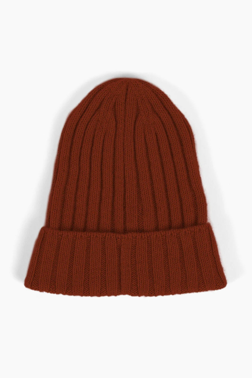 Ribbed Baby Alpaca Beanie - Amber