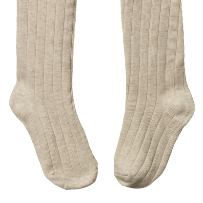 Organic Cotton Baby Tights - Oatmeal Marl