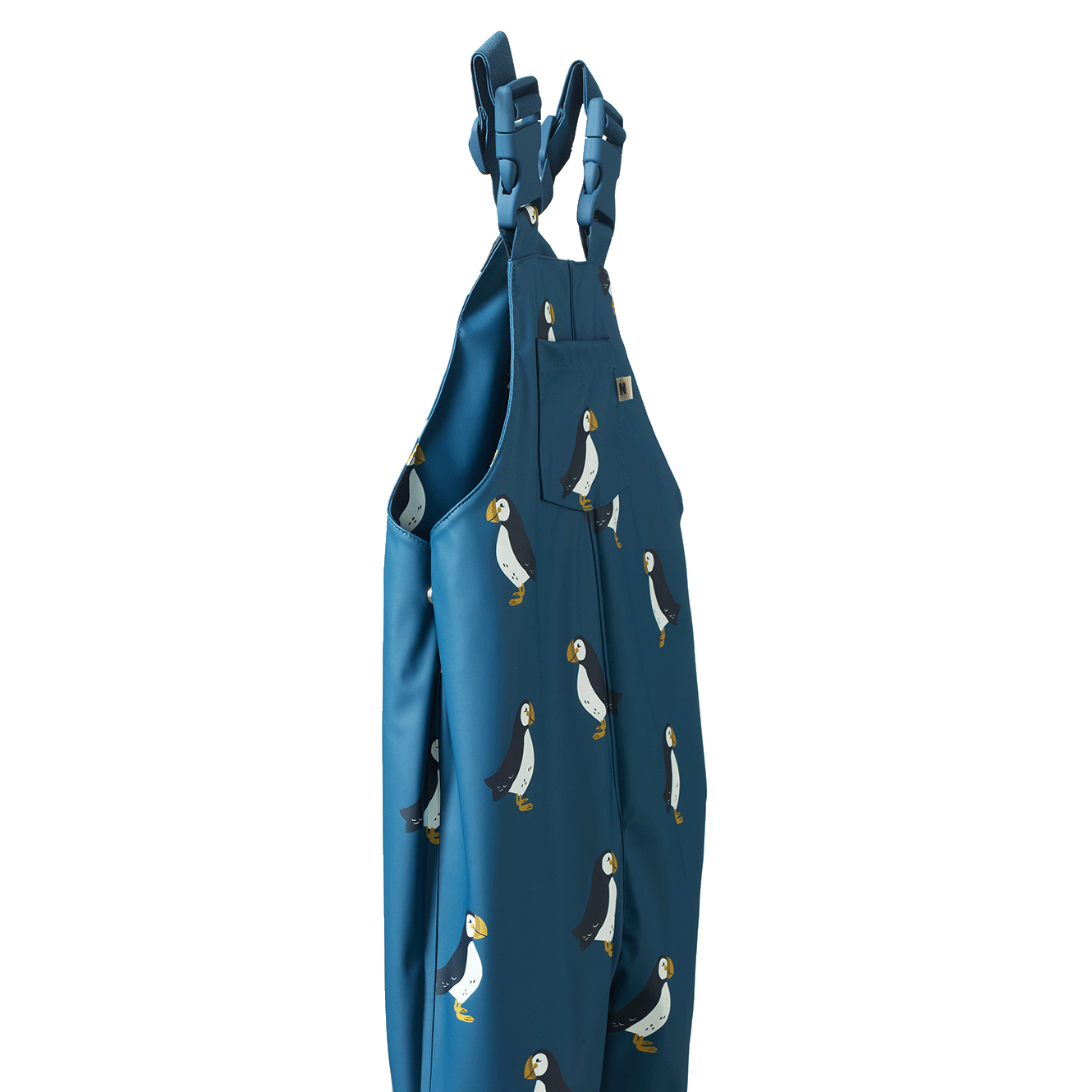 Splash Overalls - Puffin Teal Print
