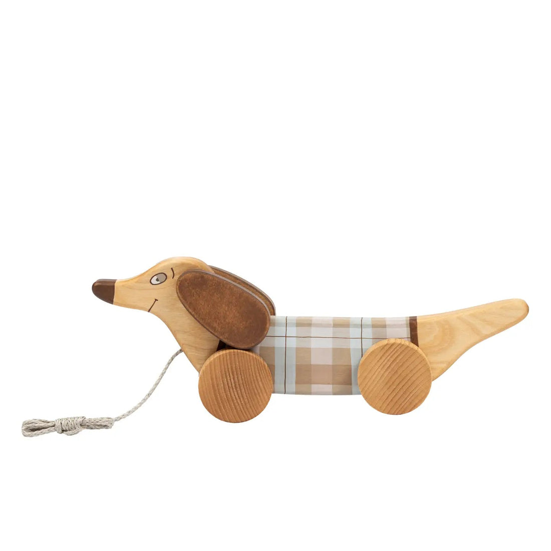 Pull Toy Sausage Dog - Pastel