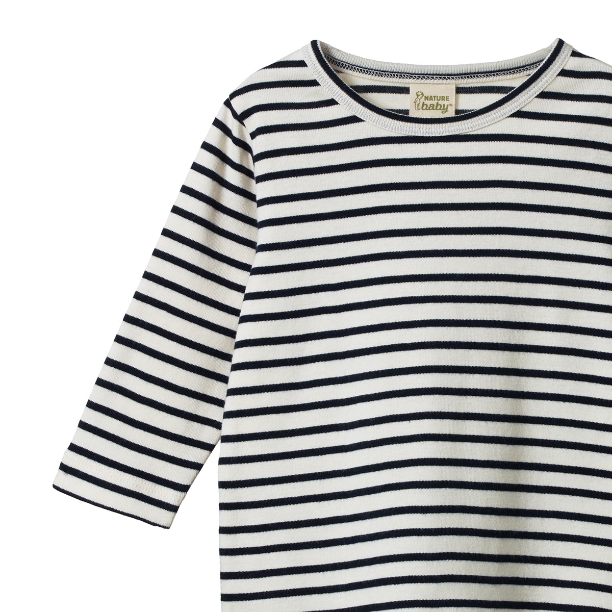 Long Sleeve River Baby Tee - Navy Stripe