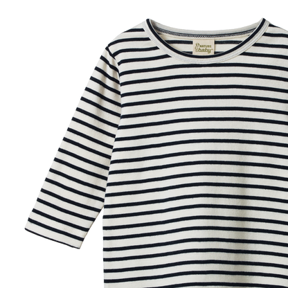 Long Sleeve River Tee - Navy Stripe