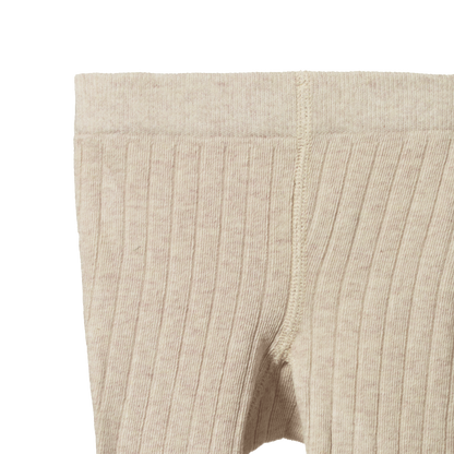 Organic Cotton Baby Tights - Oatmeal Marl