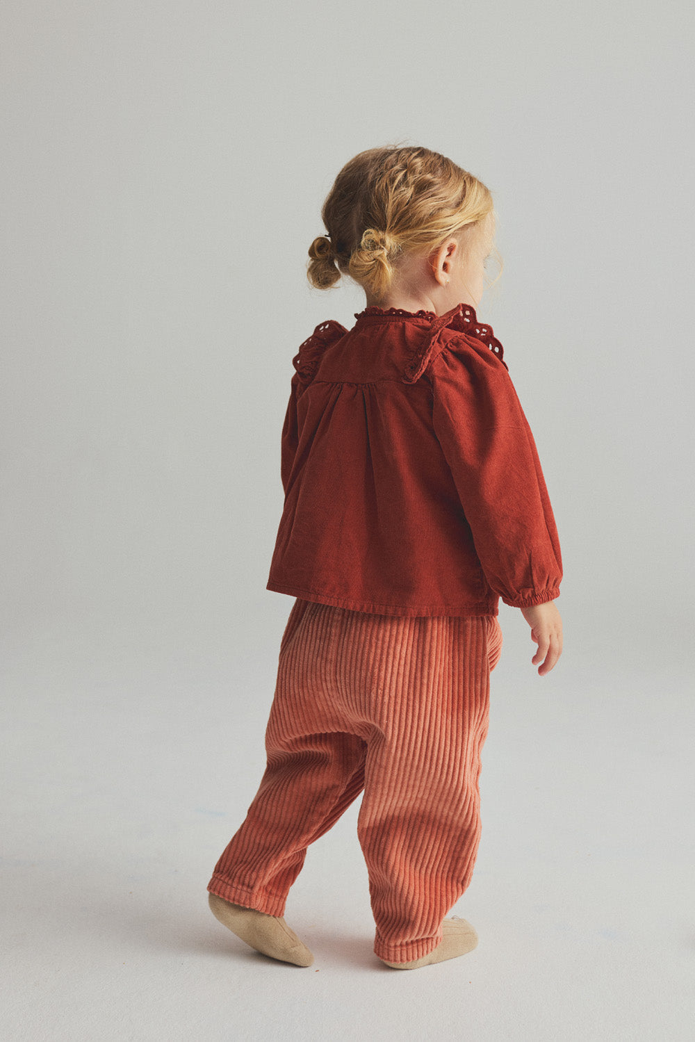 Corduroy Baby Pants - Pink Siena