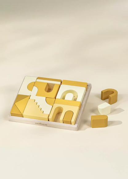 Houses Wooden Creative Blocks Set - 21 Pcs