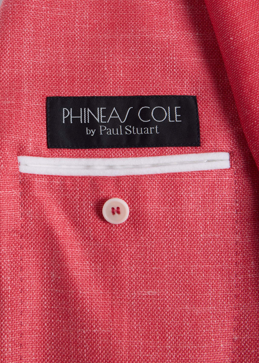 Wool Blend Hopsack Sport Jacket - Coral