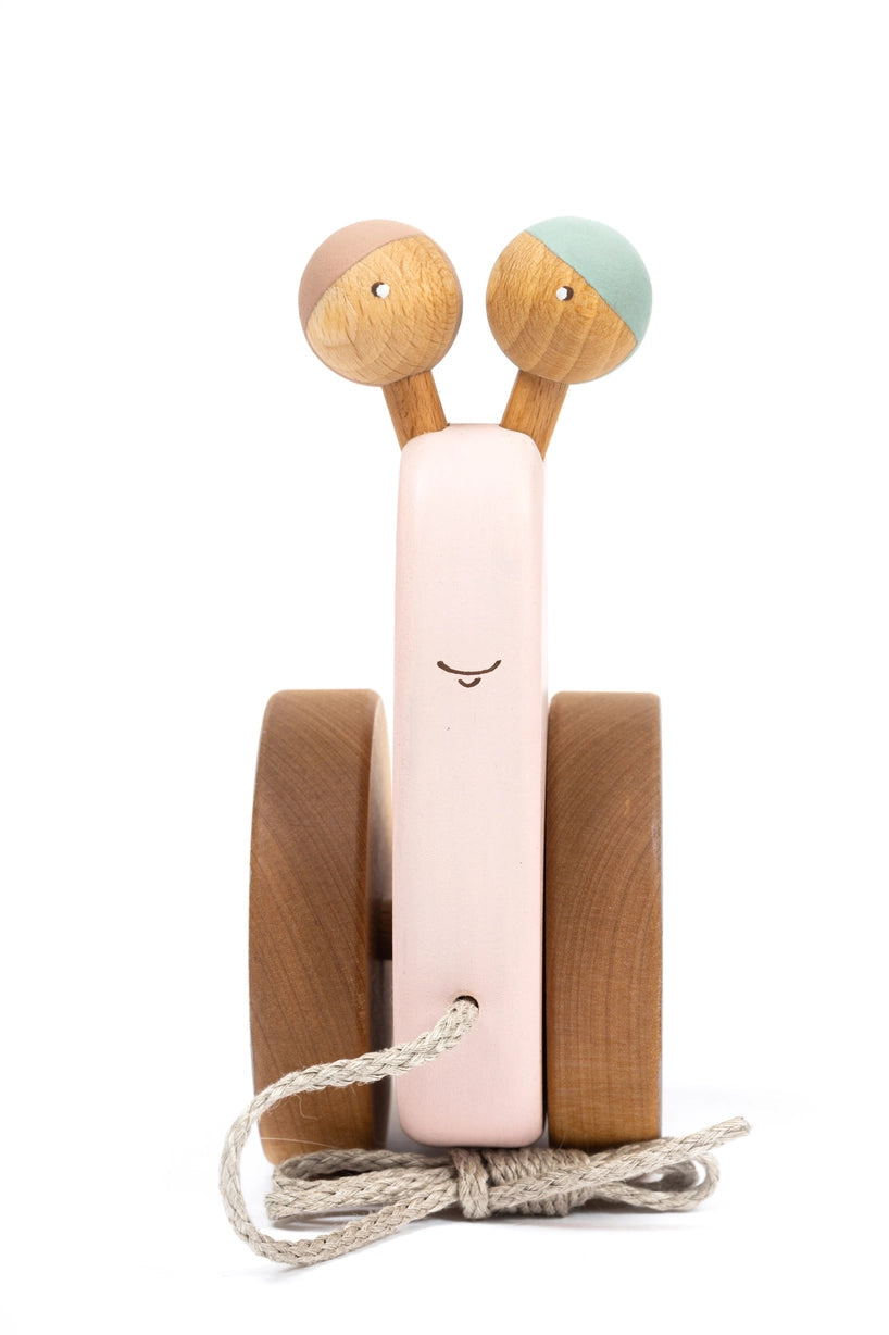 Pull Toy Snail - Pink