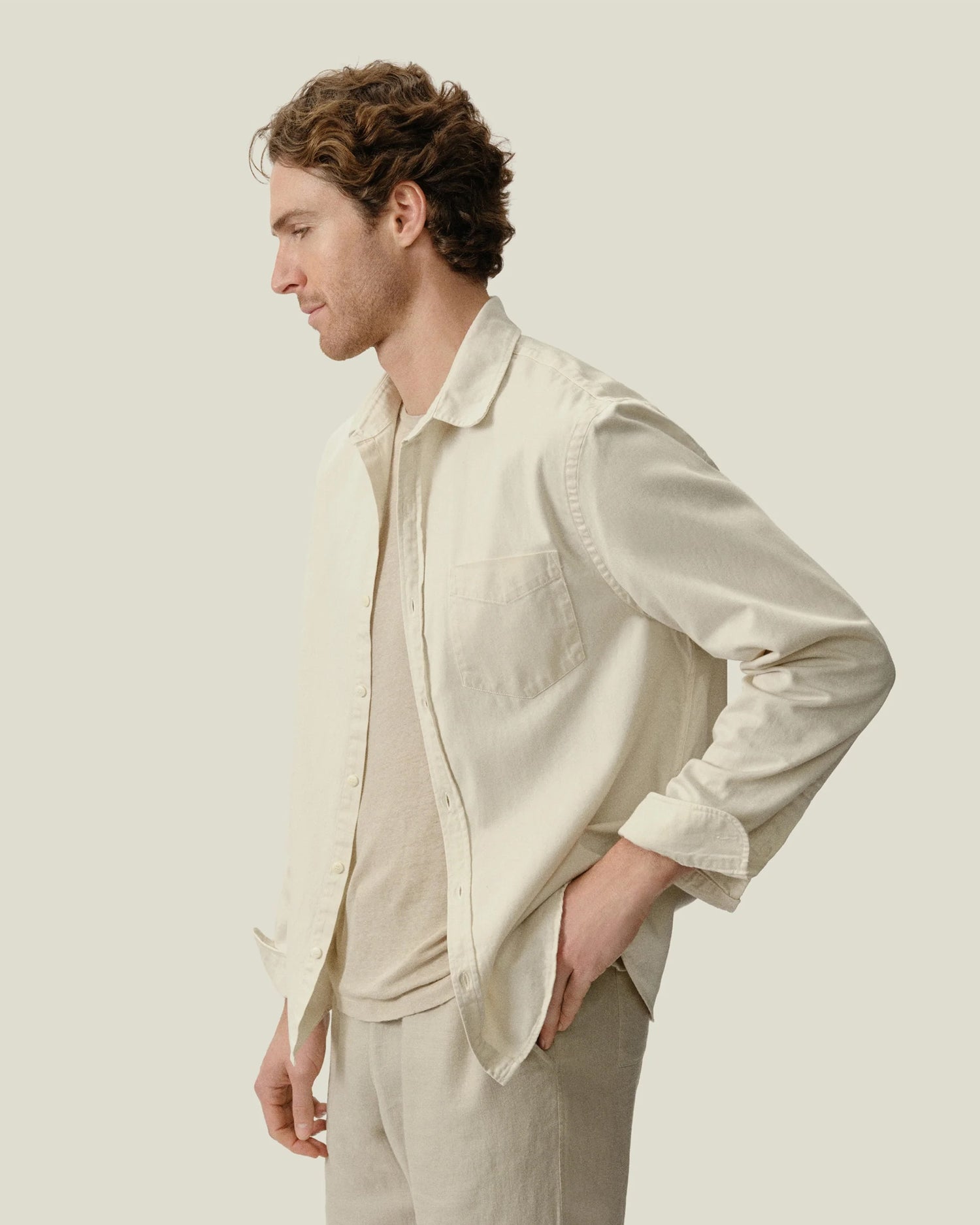 Twill Shirt - Cream