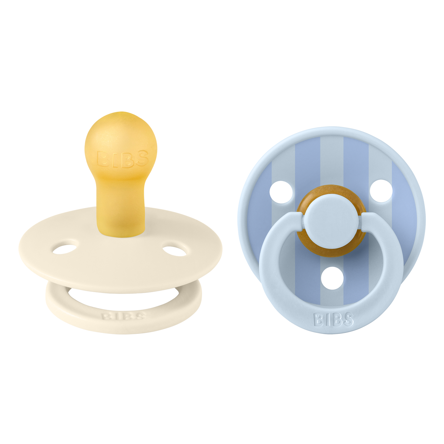 Bibs Pacifier 2 Pack - Baby Blue Dusty Blue mix