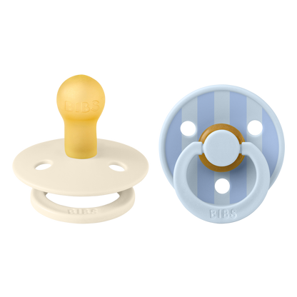 Bibs Pacifier 2 Pack - Baby Blue Dusty Blue mix