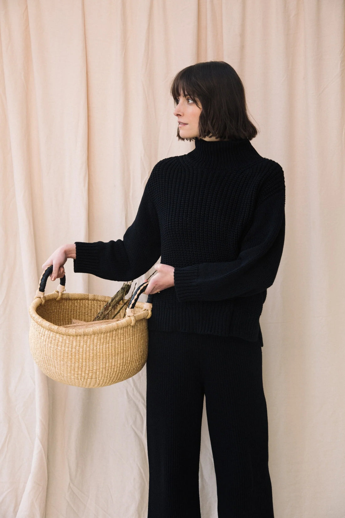 Tora Organic Cotton Jumper Black