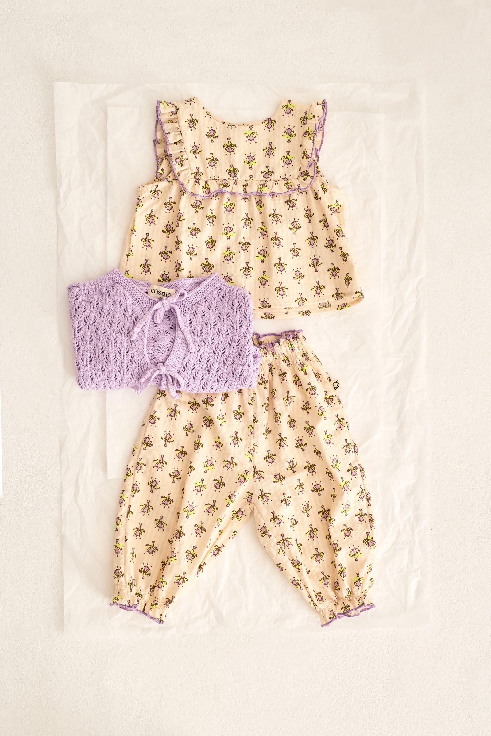 Indiana Flower Print Baby Set