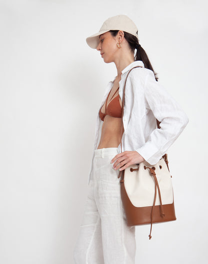 Canvas Cinch Bucket Bag