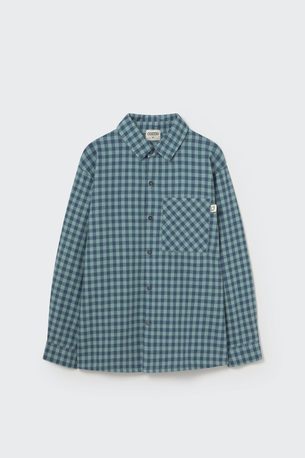 Gingham Flannel Shirt Artic Blue