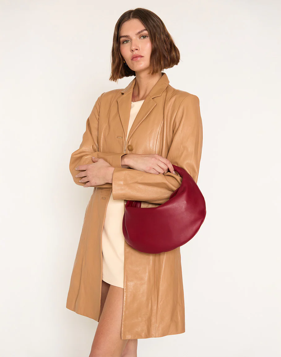The Piccola Ring Bag Dark Cherry Red