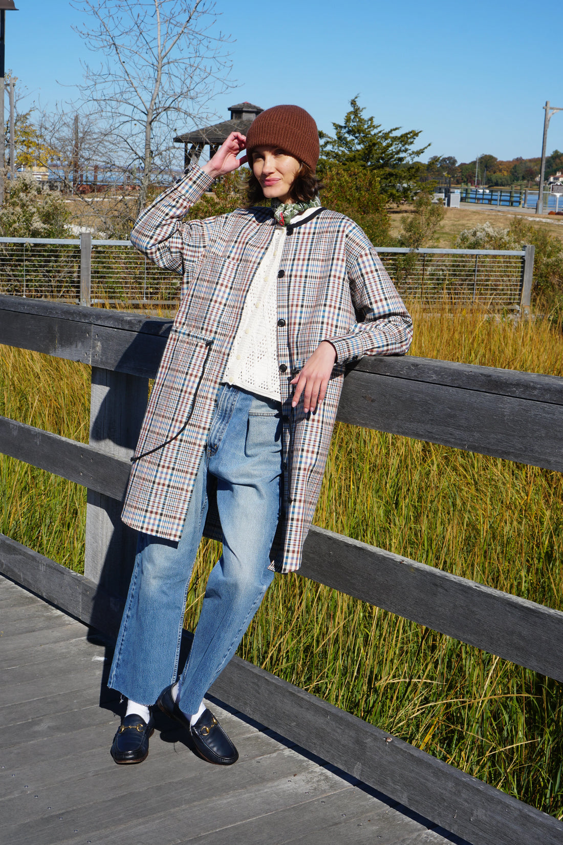 Plaid Anorak Dress