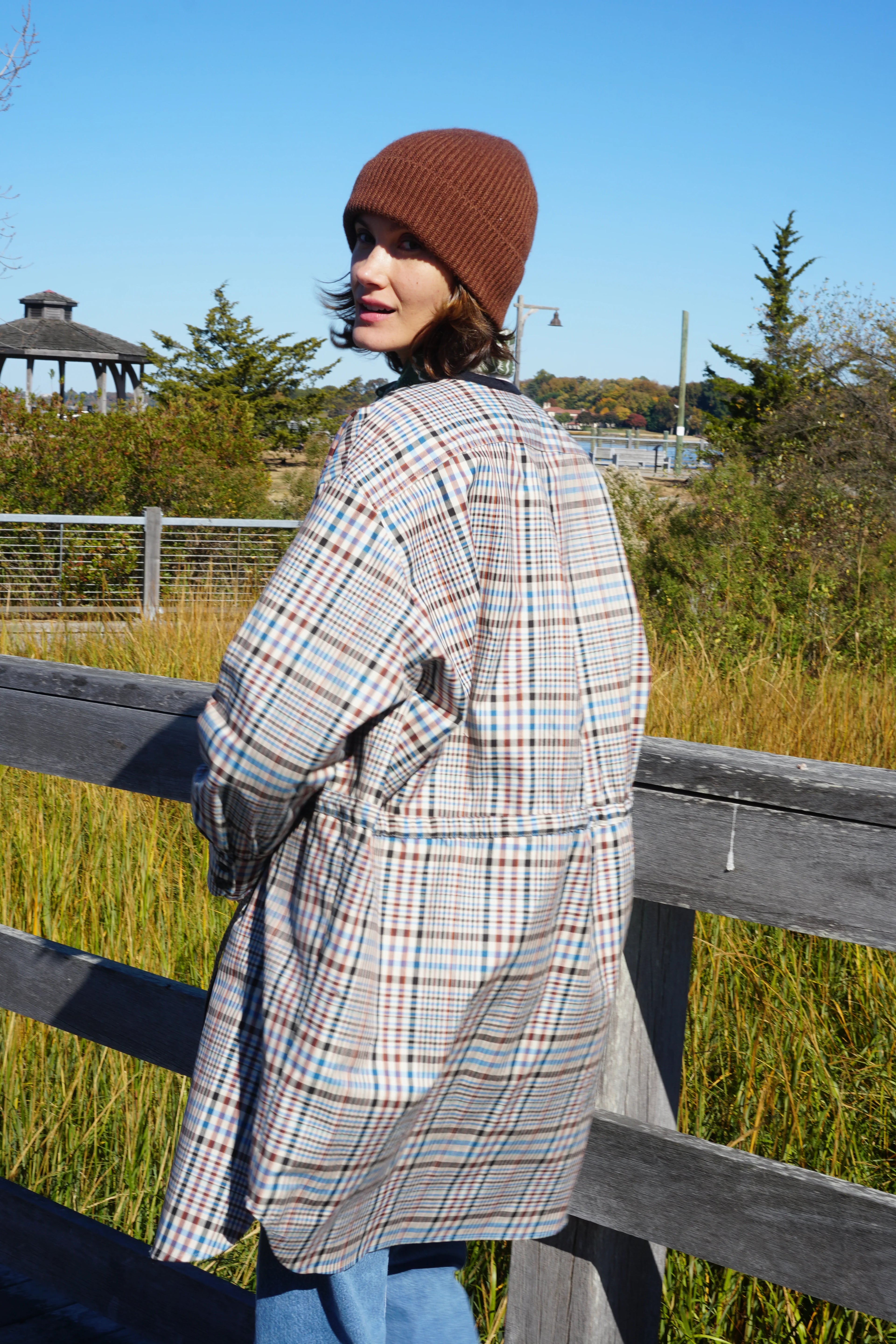 Plaid Anorak Dress