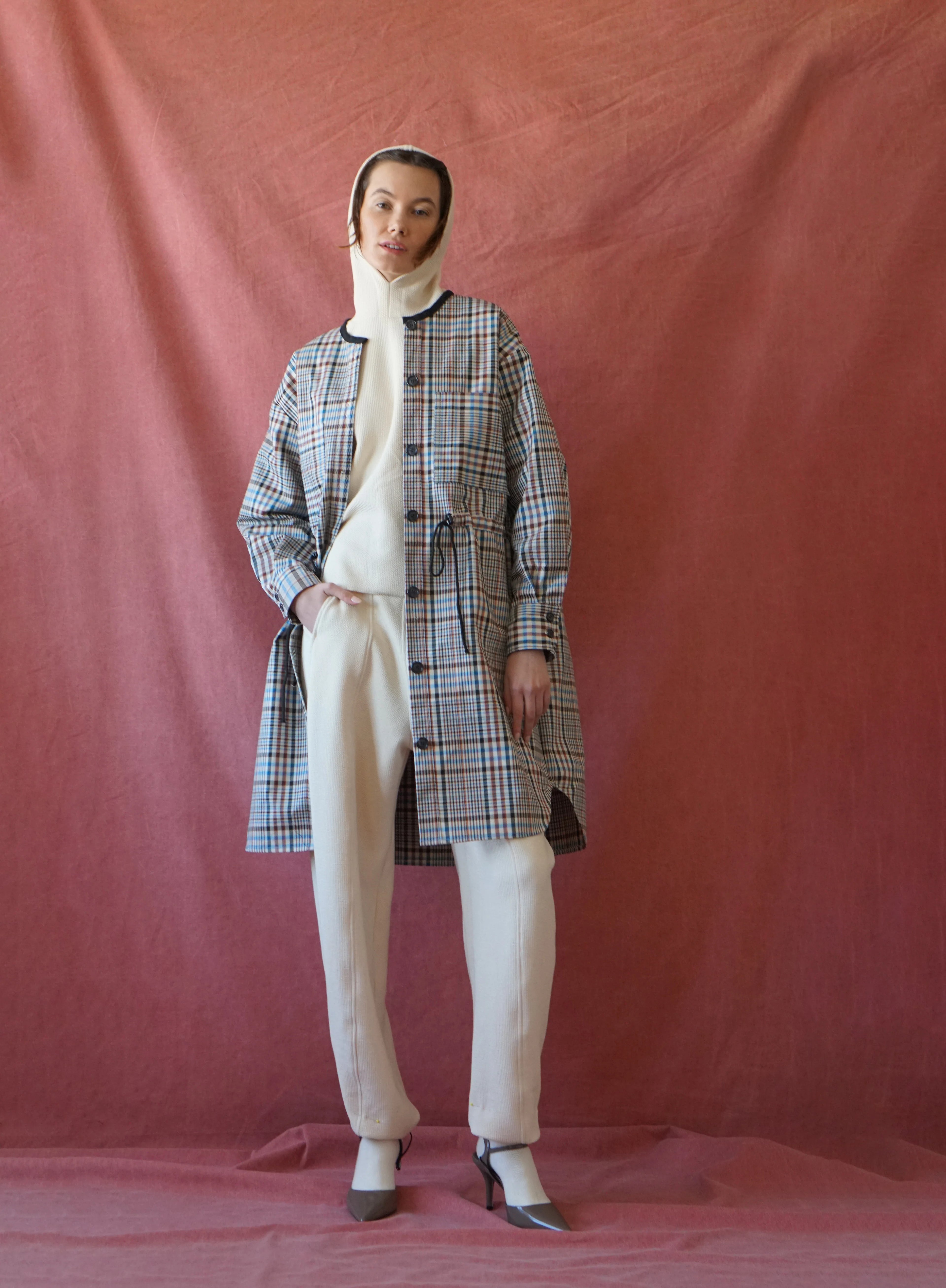 Plaid Anorak Dress