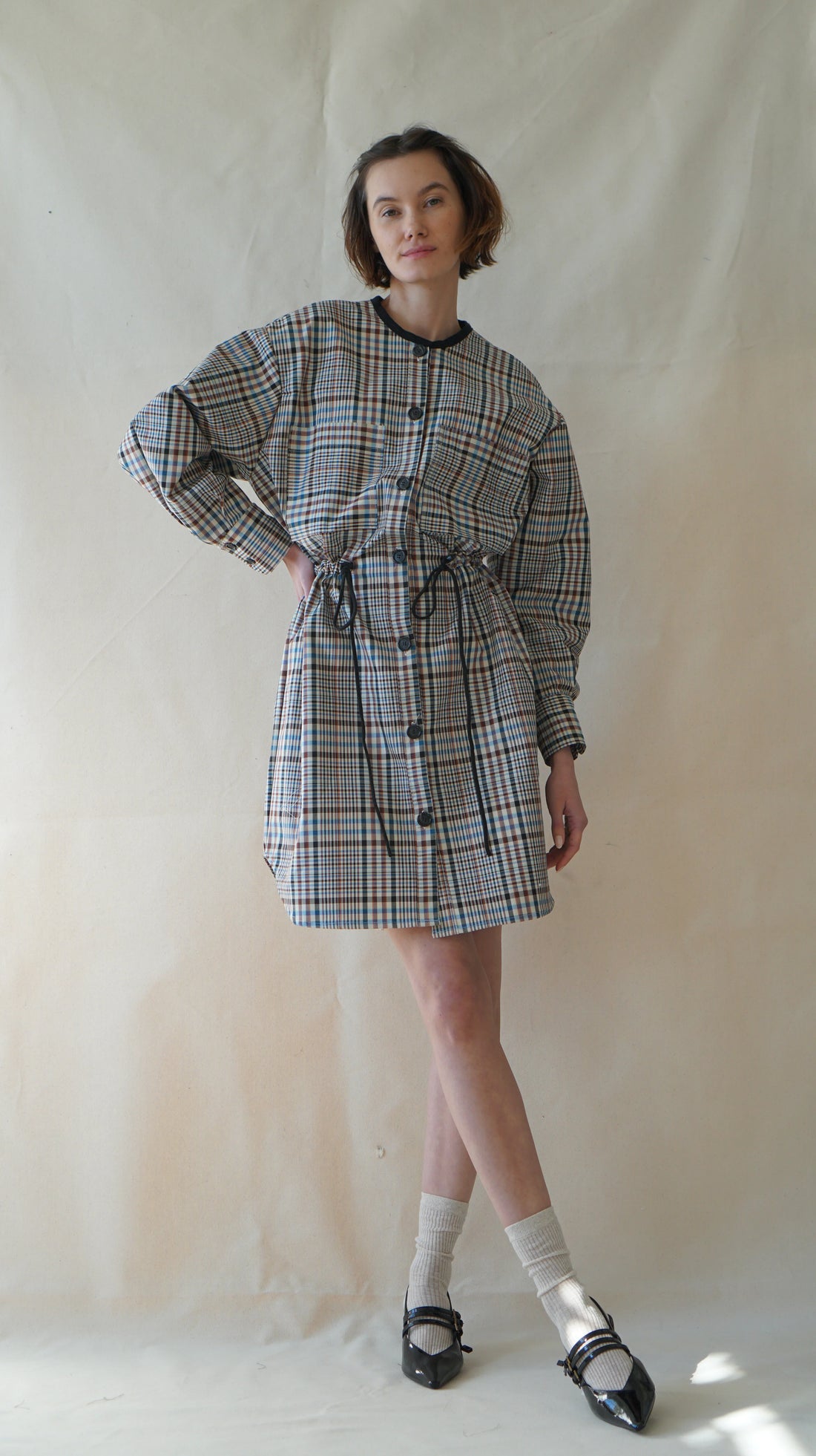 Plaid Anorak Dress