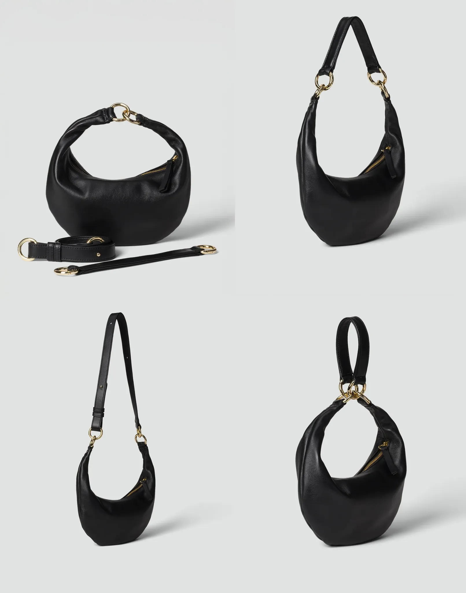 The Micro Ring Bag Black/ Gold