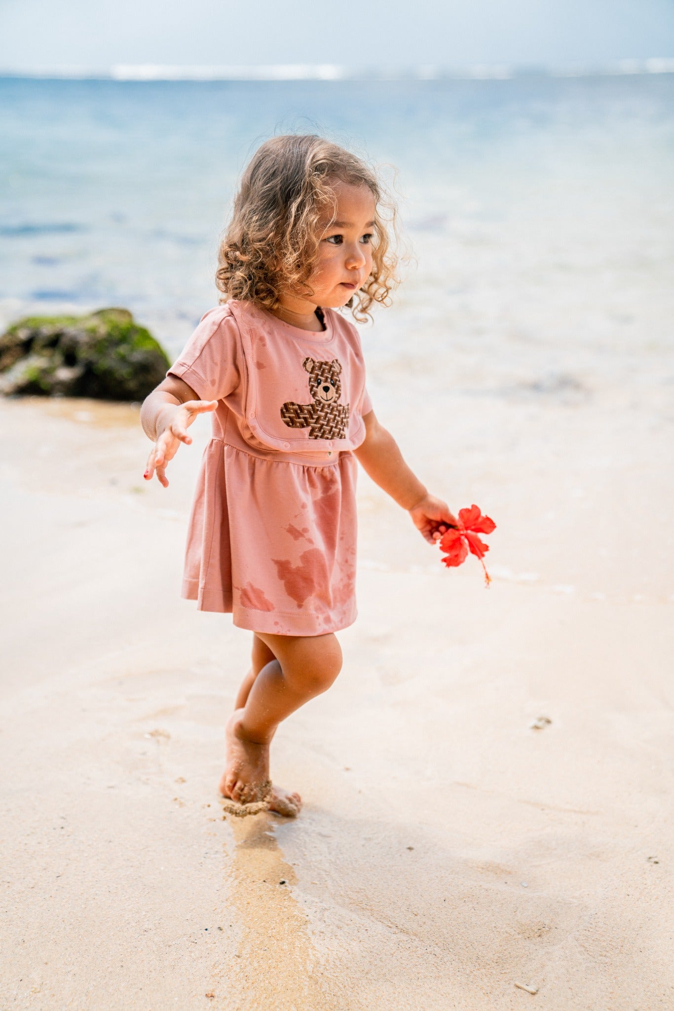 Baby Dress Olandino Bear Embroidery Set