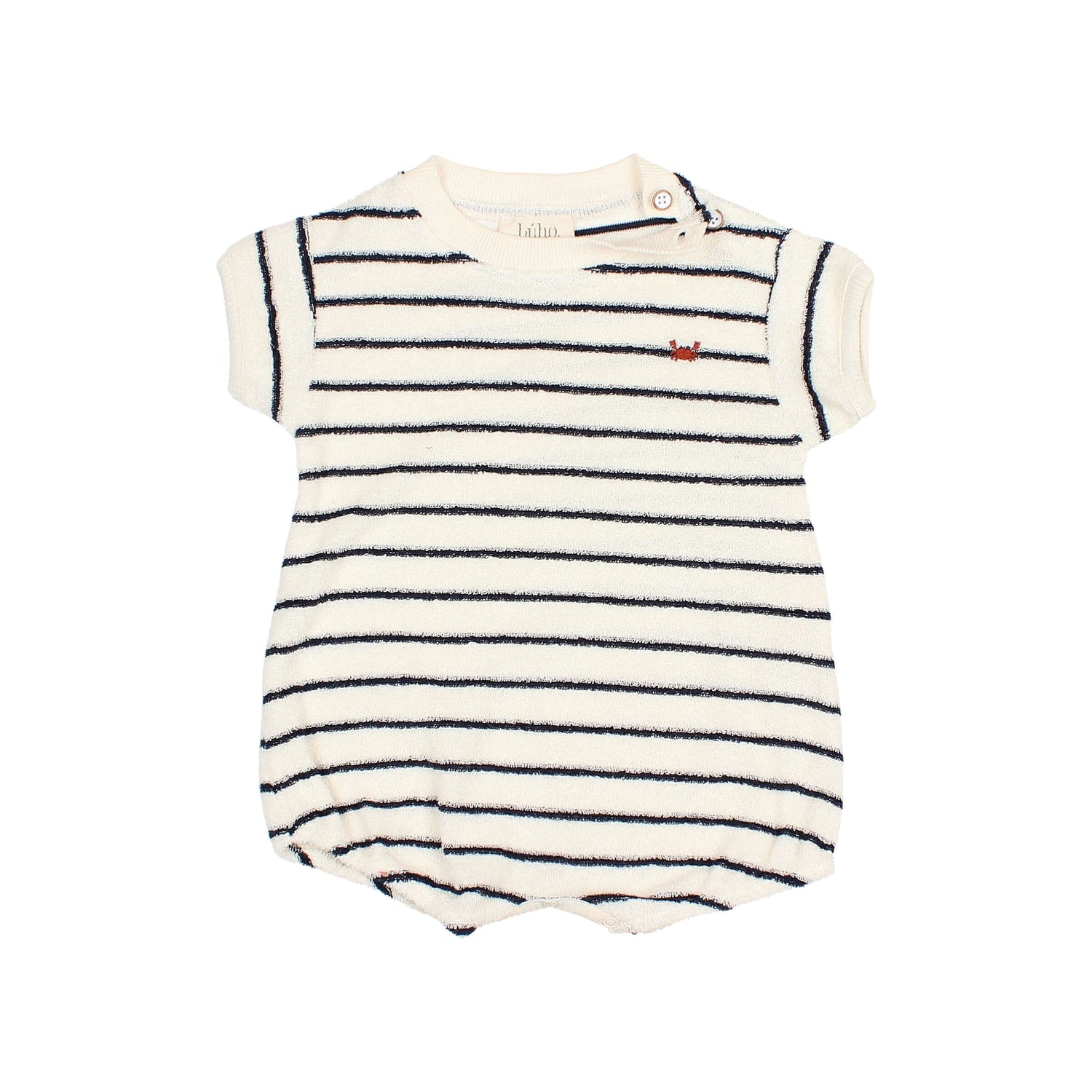 Baby Terry Stripes Romper Nuit