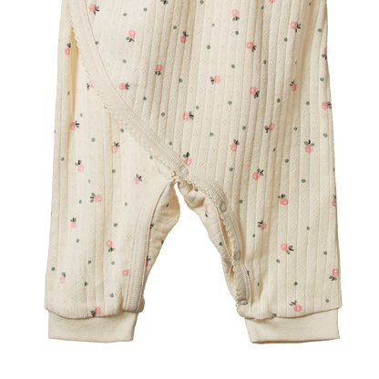 Pointelle Kimono Stretch and Grow - Posey Blossom