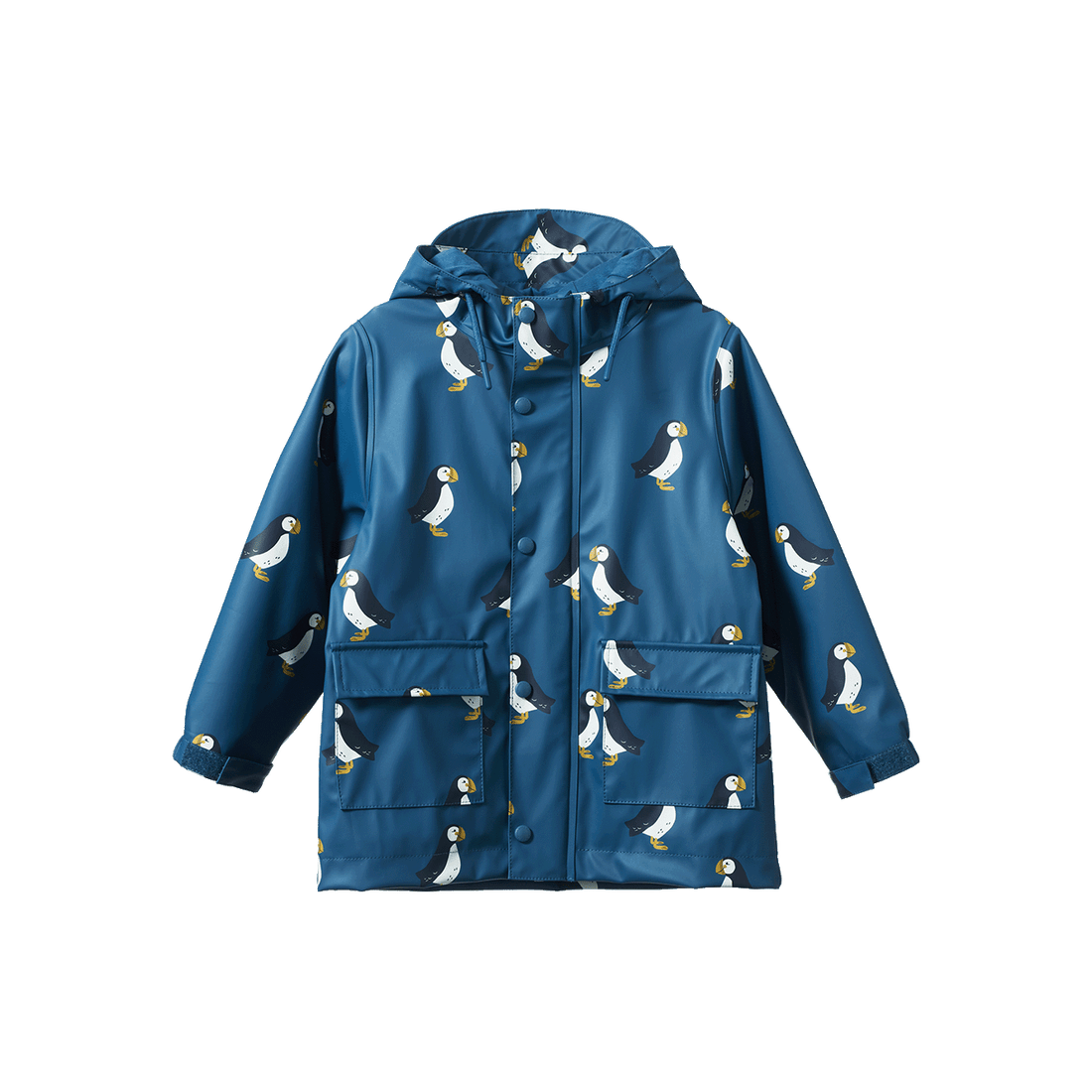 Raincoat - Puffin Teal Print