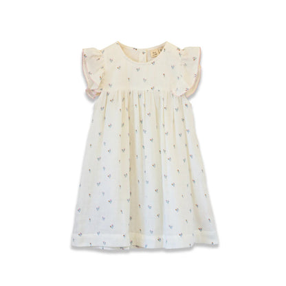 Hannah Baby Dress with Flutter Sleeves | Petit Floret