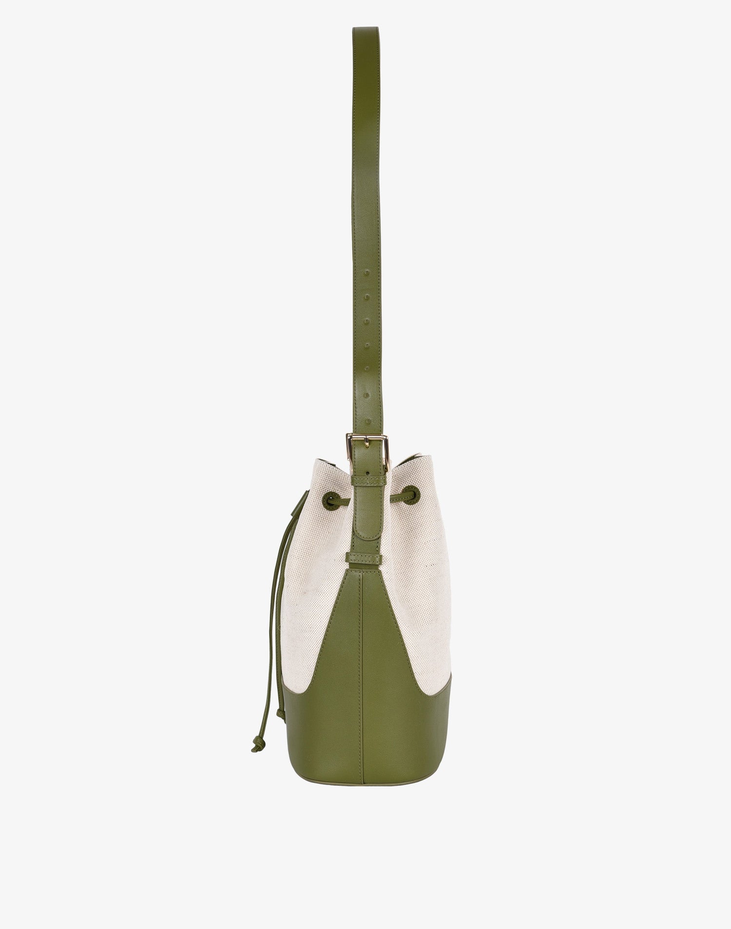 Canvas Cinch Bucket Bag Olive