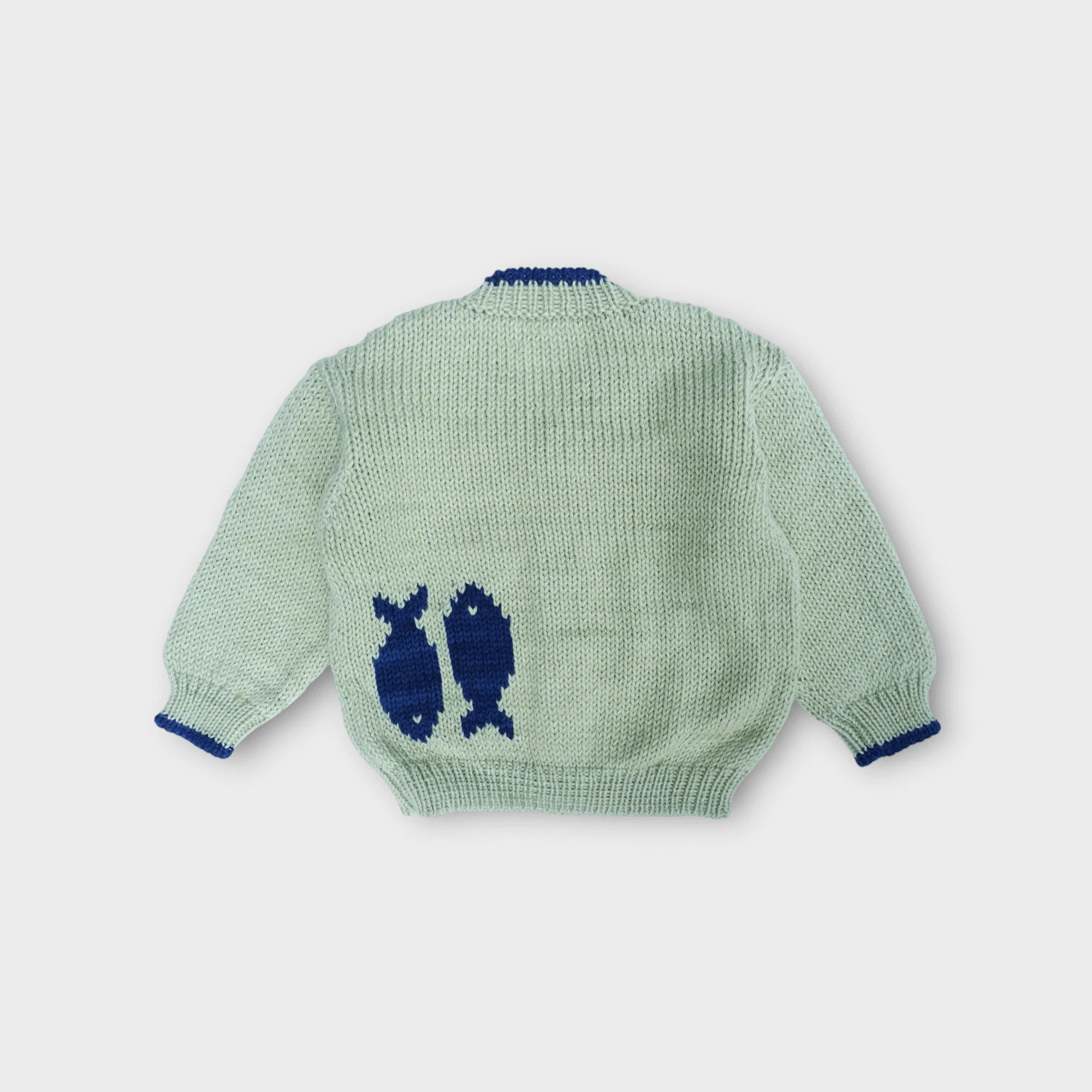Baby Sardine Intarsia Merino Wool &amp; Baby Alpaca Cardigan