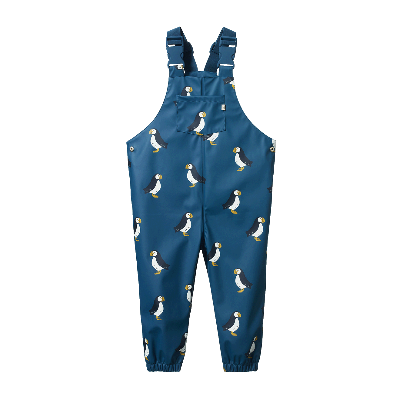 Splash Overalls - Puffin Teal Print