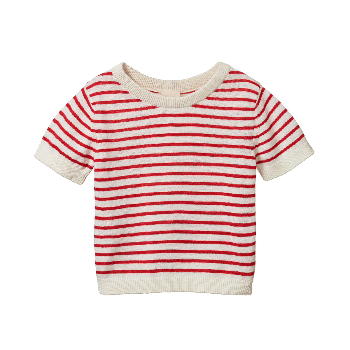 Knitted River Baby Tee Red Sailor Stripe
