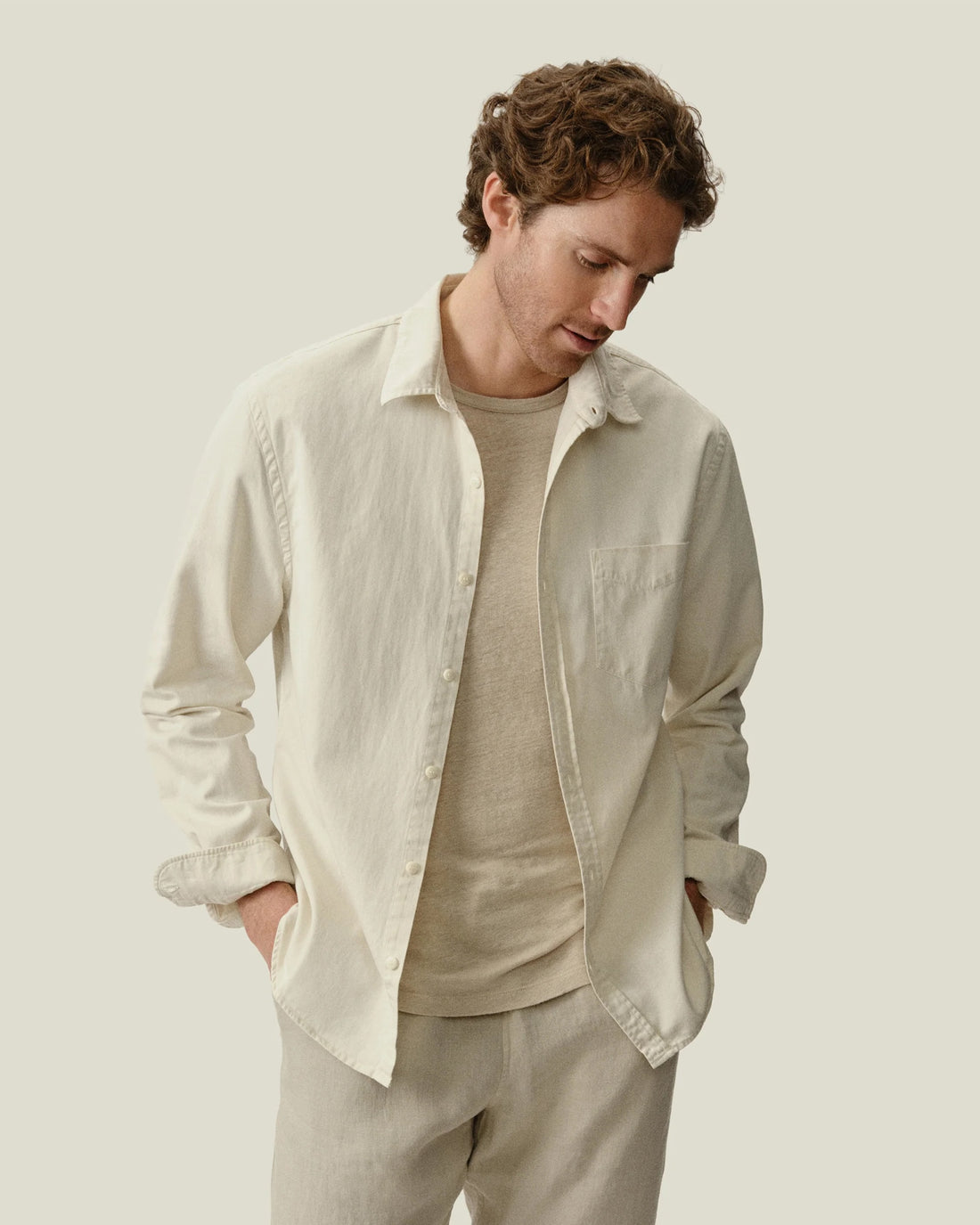 Twill Shirt - Cream