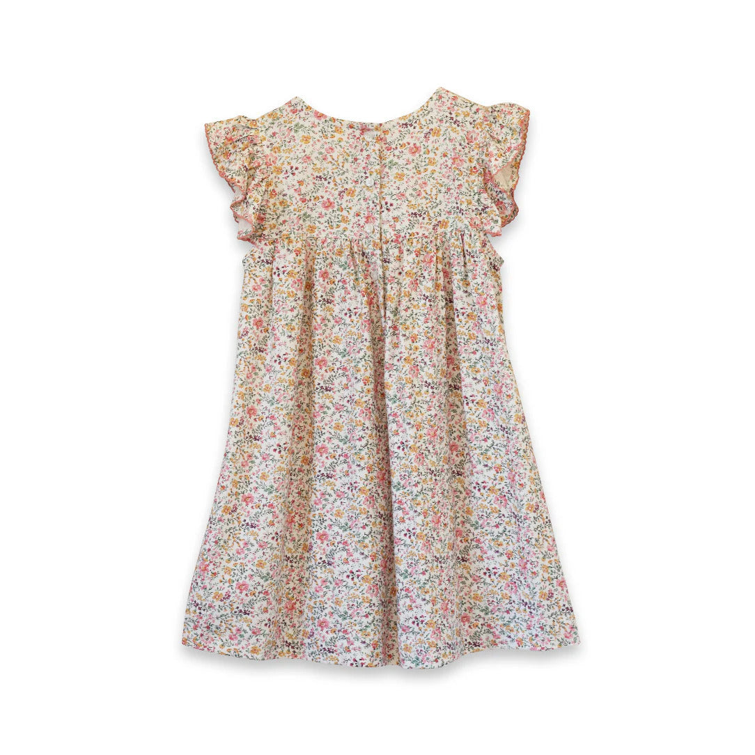 Hannah Baby Dress with Flutter Sleeves | Peach Meadow