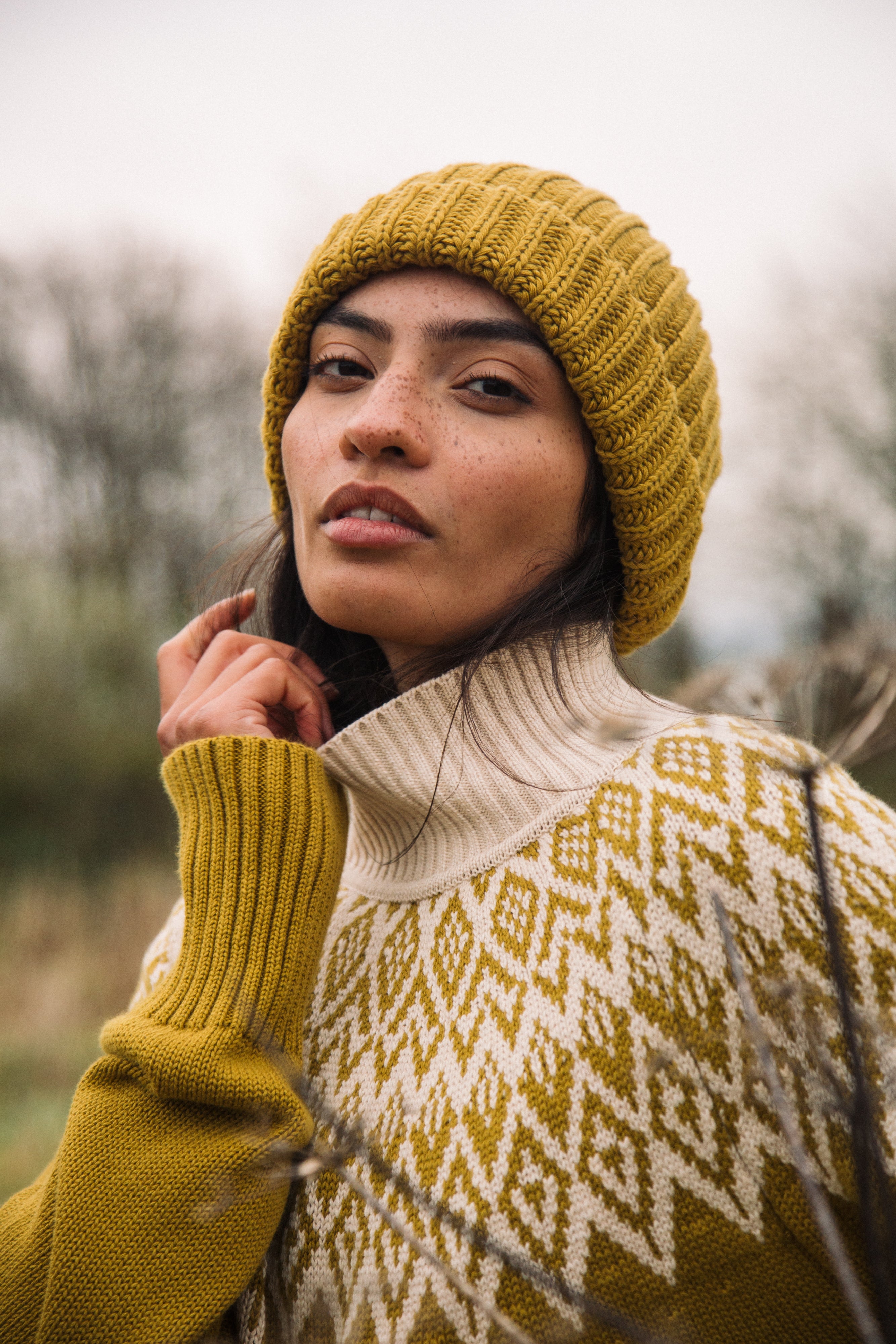 Jillian Organic Cotton Jumper in Chartreuse