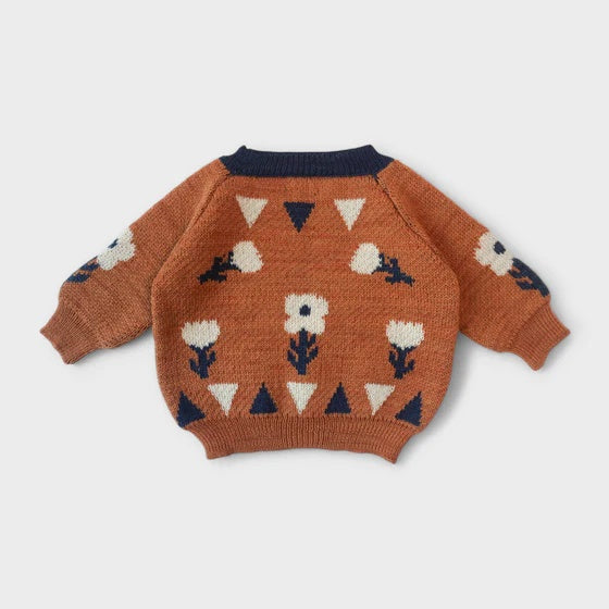 Naturally Dyed Wool &amp; Baby Alpaca Crewneck Kids Sweater