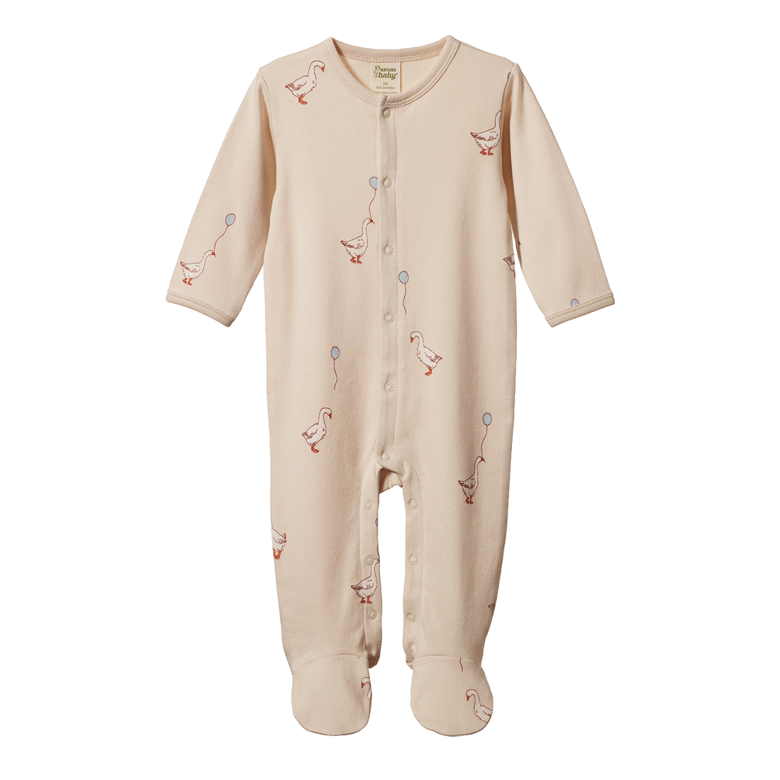 Cotton Stretch and Grow - Goose Lullaby Print