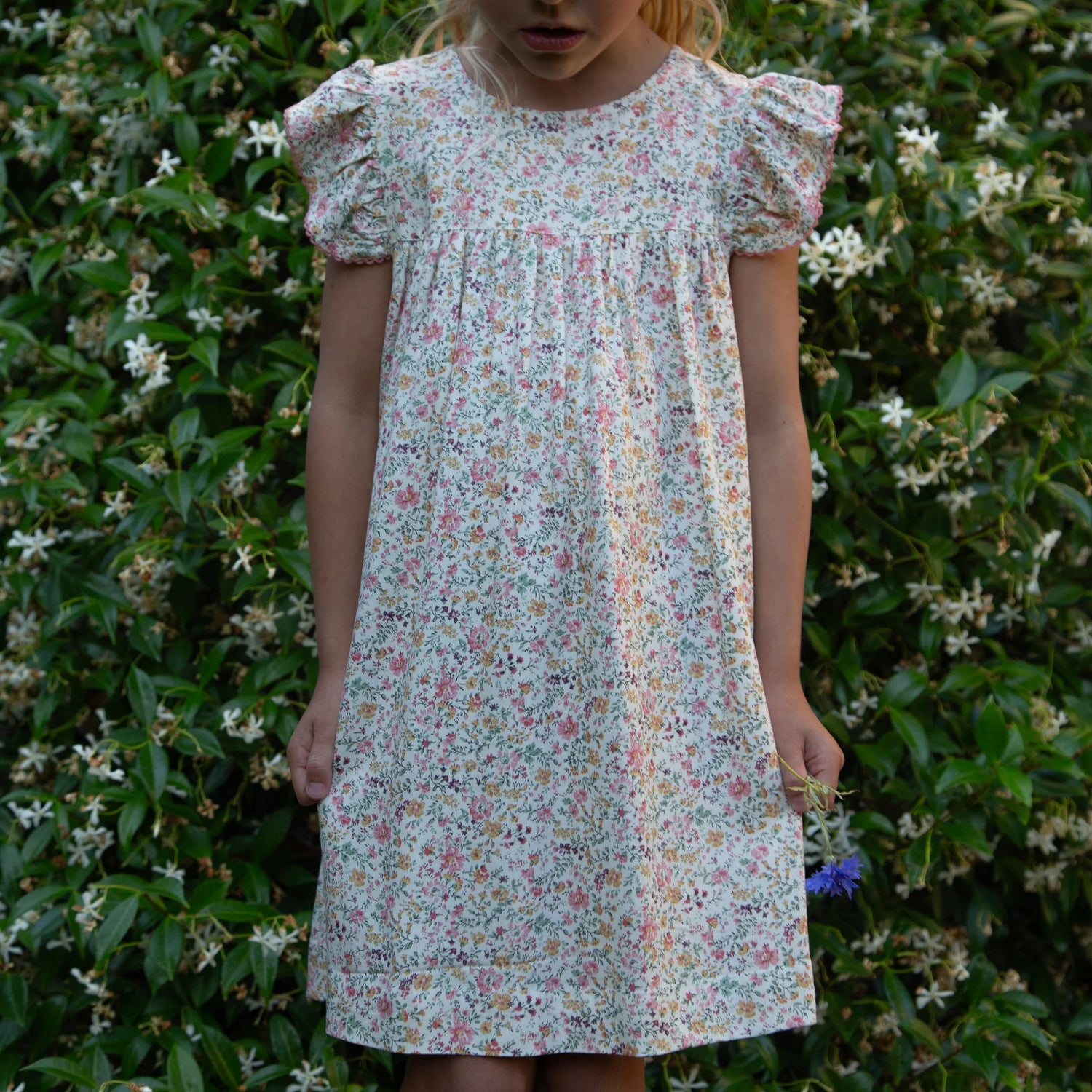 Hannah Baby Dress with Flutter Sleeves | Peach Meadow